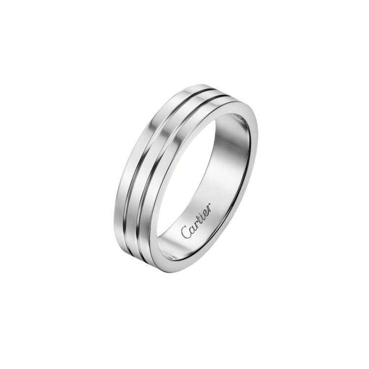 CARTIER Vendome Louis Cartier 18K Gold Rings Unisex White Gold