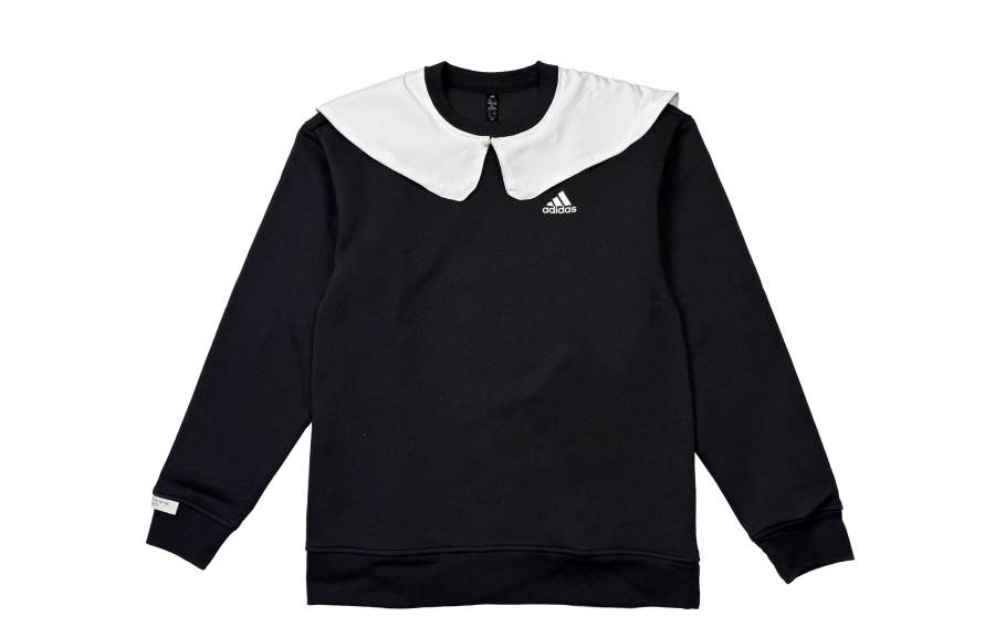 Adidas Adidas LABEL Sweatshirts Unisex Black/White Crew Neck Moderate Regular