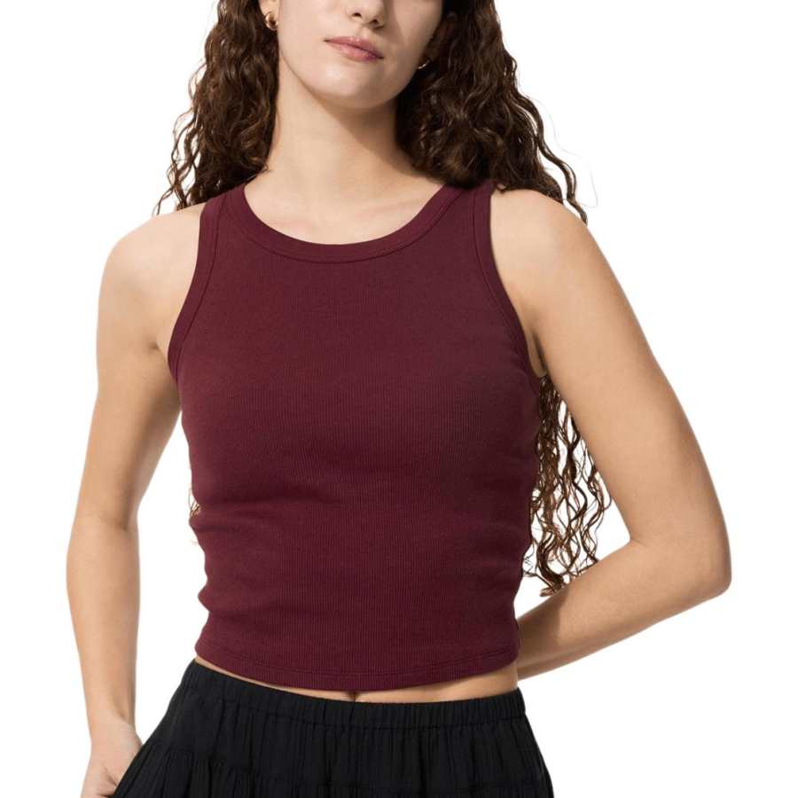 UNIQLO SS26 Tank Tops Women's Dark Red Other