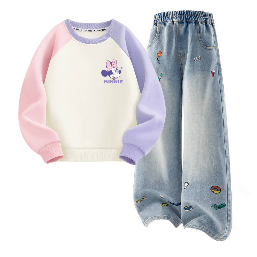 Disney Kids Casual Sportswear Crew Neck Moderate