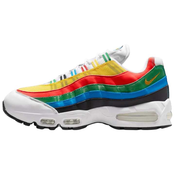 Nike Nike Air Max 95 Abrasion Resistant Abrasion Resistant Low top Running Shoes Unisex White Red Blue