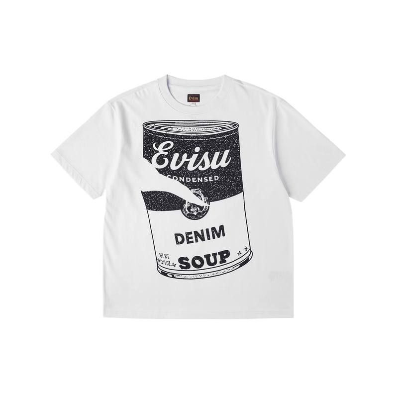 EVISU EVISU T Shirts Men's White Crew Neck
