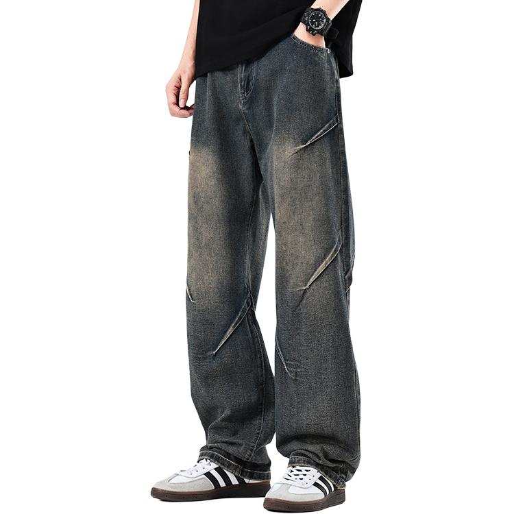 Tonlion Jeans Unisex Moderate Wide Leg Pants