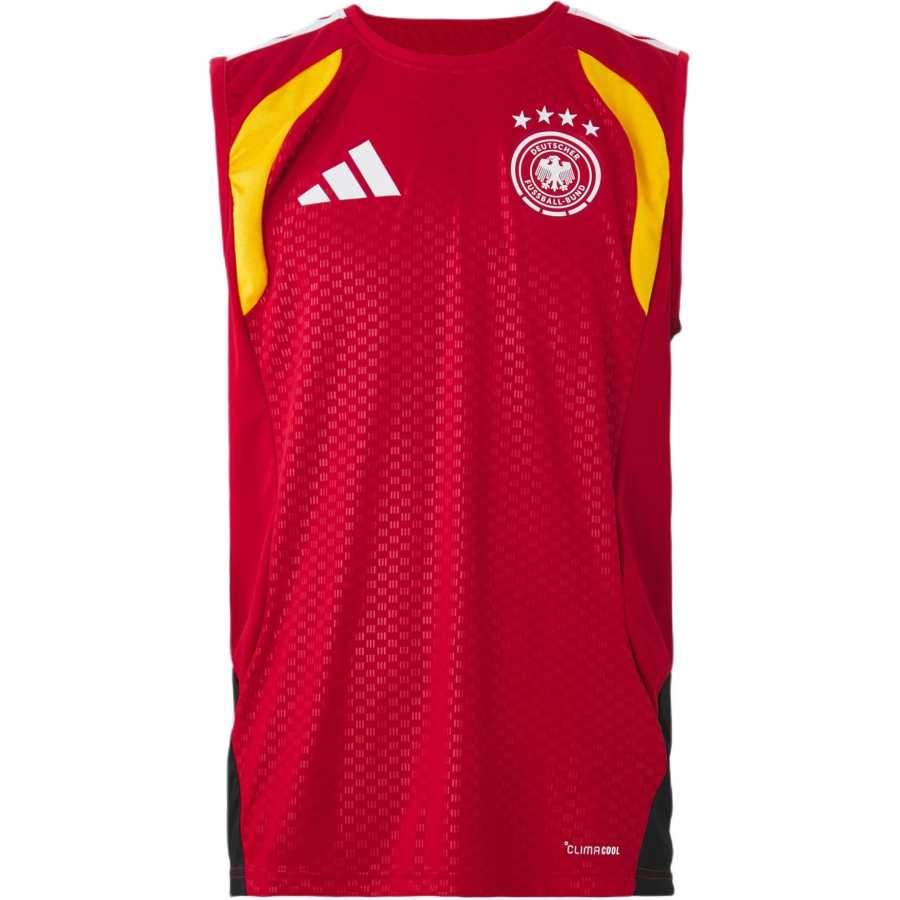 Adidas Adidas Tank Tops Men's Red Crew Neck Moderate Straight Fit