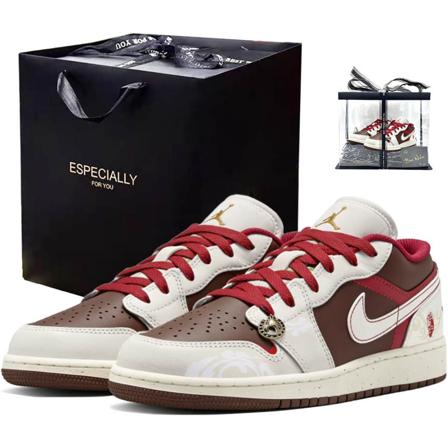 Jordan Jordan Air Jordan 1 Children's Basketball Shoes Red White Teenagers