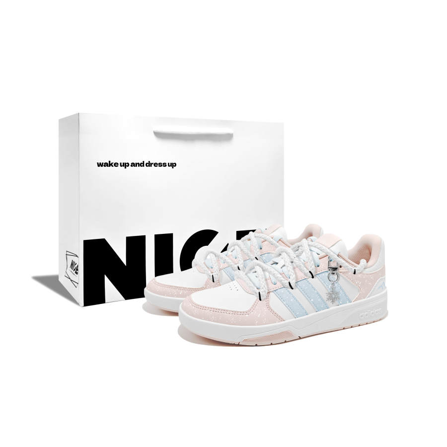 Adidas Adidas COURTBEAT Winter Snow R Synthetic Leather, Leather Slip Resistant Abrasion Resistant Low top Skateboard Shoes