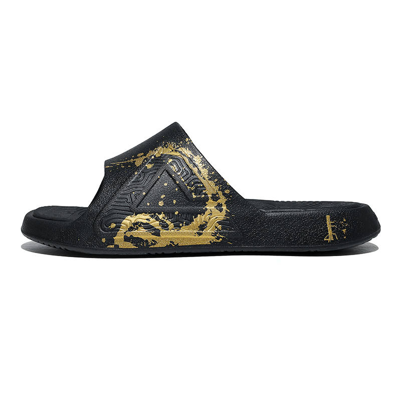 PEAK PEAK Taichi 7.0 Slide Slippers Unisex Black Gold