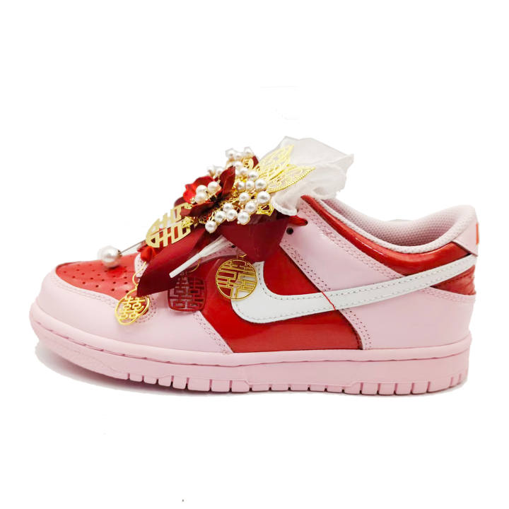 Nike Nike Dunk Leather Slip Resistant And Breathable Slip Resistant And Breathable Low top Women's Shoes Red
