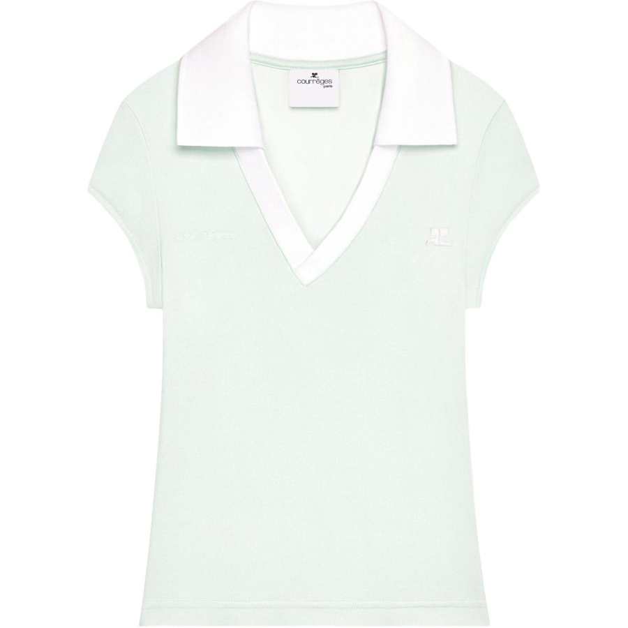 COURREGES Courreges V-neck polo top