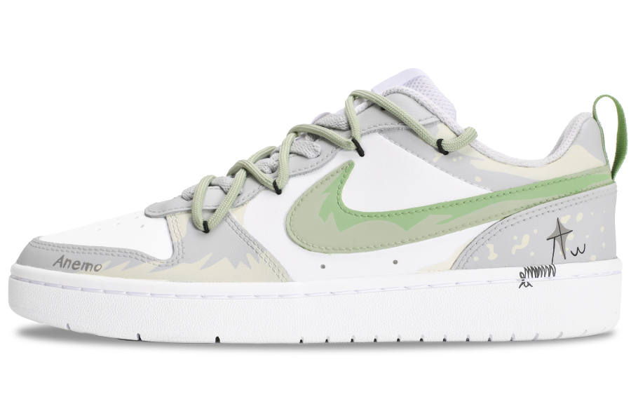 Nike Nike Court Borough Low top Skateboard Shoes White Green Teenagers