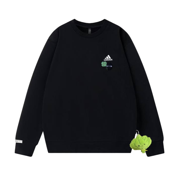 Adidas Adidas LABEL Sweatshirts Unisex Black Crew Neck Moderate Regular