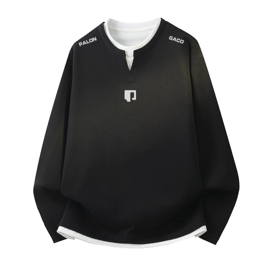 PAL ONGACO Sweatshirts Unisex Crew Neck Moderate Mock Two Piece