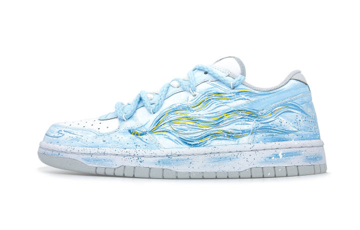 Nike Nike Dunk Floating Light Koi Fish Lightweight And Breathable Low top Skateboard Shoes Men's Blue White