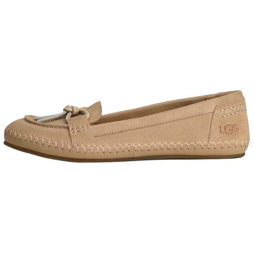 UGG Fashion Cow Split Leather Casual Shoes Women's Mustard Seed