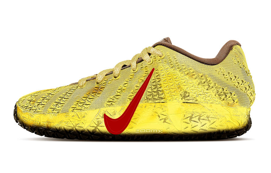 Nike Nike Ja Morant 3 Golden Horse Rides The Waves Abrasion Resistant Low top Basketball Shoes Men's Gold