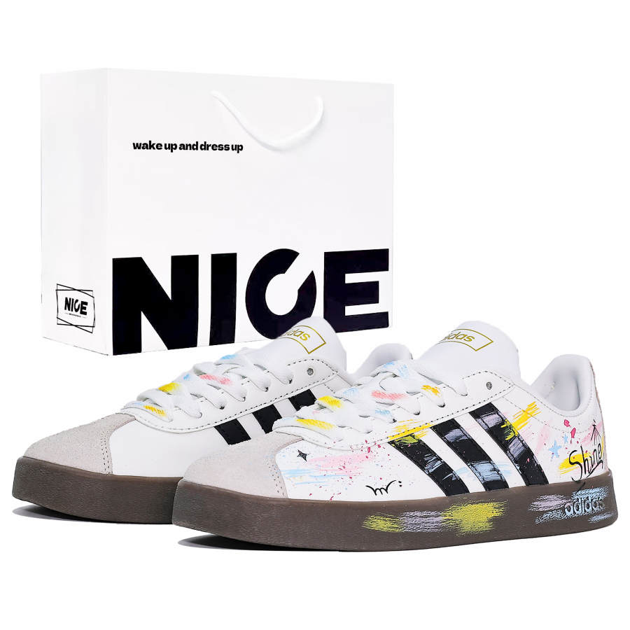 Adidas Adidas VL COURT 2.0 Abrasion Resistant Slip Resistant Low top Skateboard Shoes Unisex