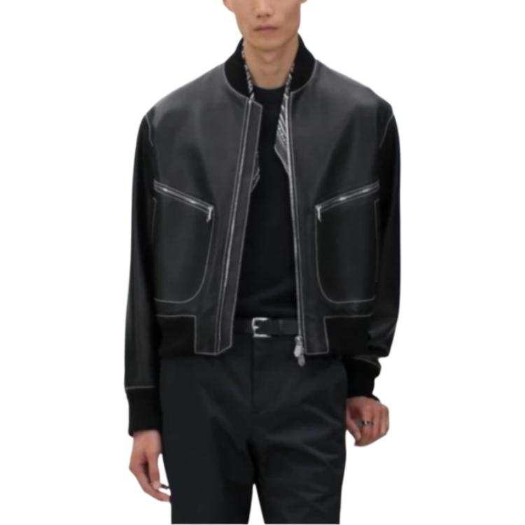 HERMES HERMES SS26 Leather Jacket Men's