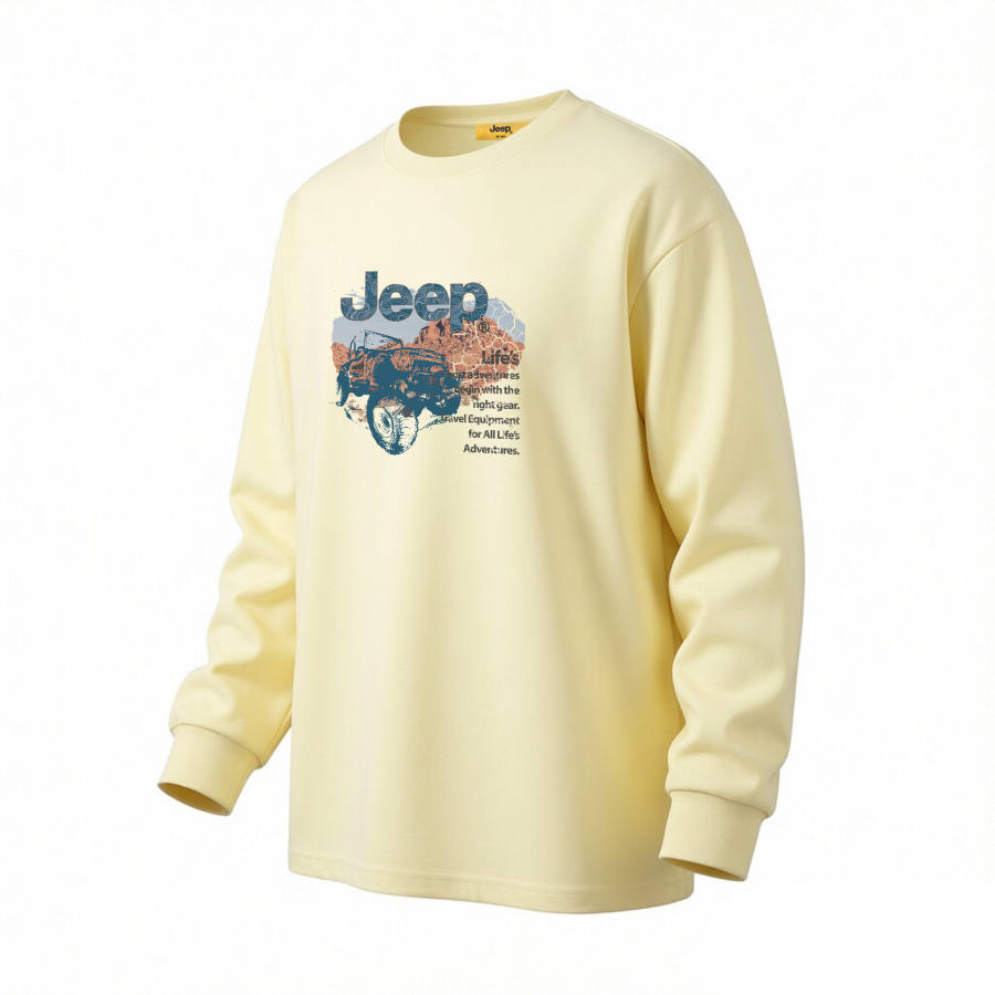 Jeep T Shirts Unisex Crew Neck Moderate Straight Fit