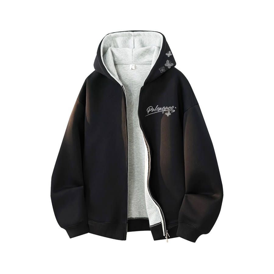 PAL ONGACO Sweatshirts Unisex Hooded Moderate Cardigan