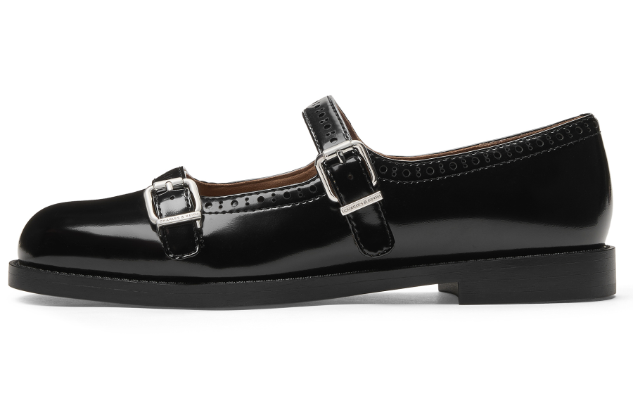 CHARLES&KEITH Small Ck Pu Flat Mary Jane Shoes 2cm Women's