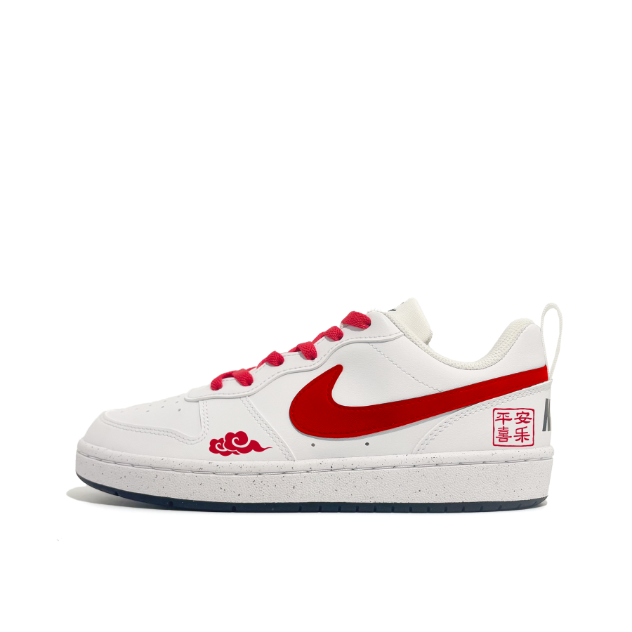 Nike Nike Court Borough Peaceful Joy Abrasion Resistant Slip Resistant Skateboard Shoes Red Teenagers
