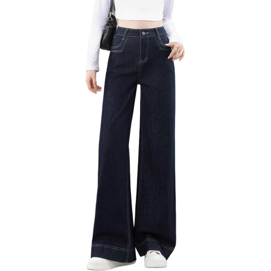BALENO Jeans Women's Thickened And Fleece Lined Straight Fit Pants