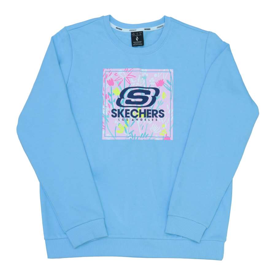 Skechers Sweatshirts Women's Air Blue Crew Neck Moderate