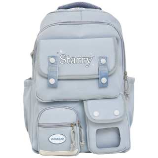 Warrior Nylon Backpack Regular Women's Black/White/Blue