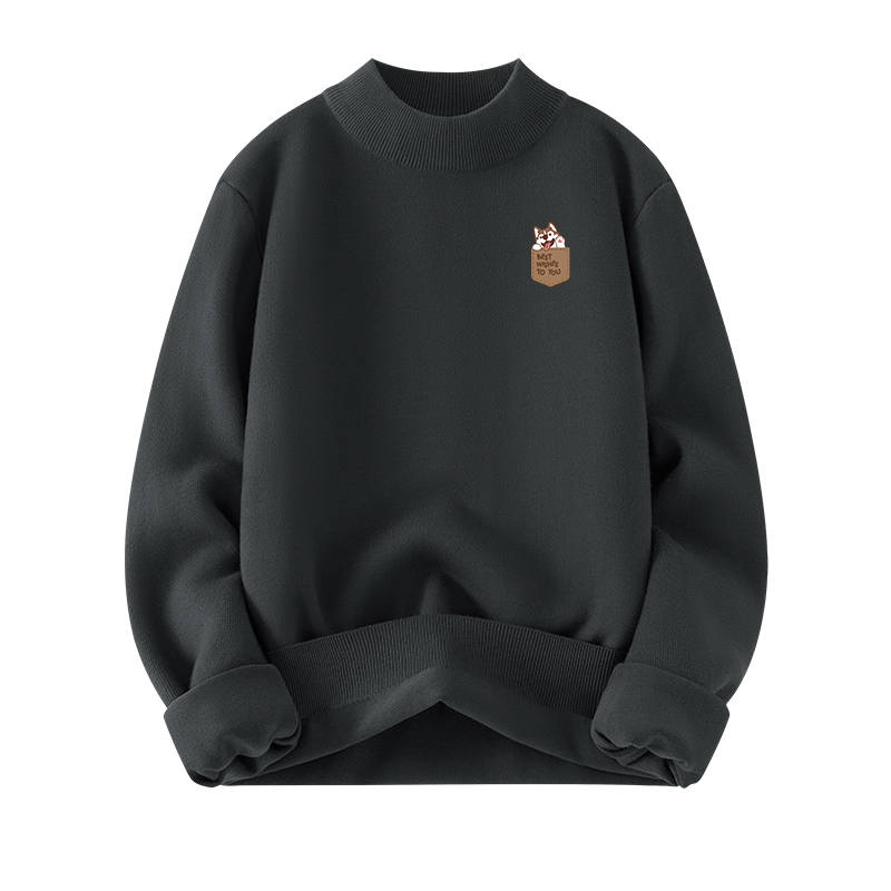 Tonlion Sweaters Unisex Half Turtleneck Moderate A Line