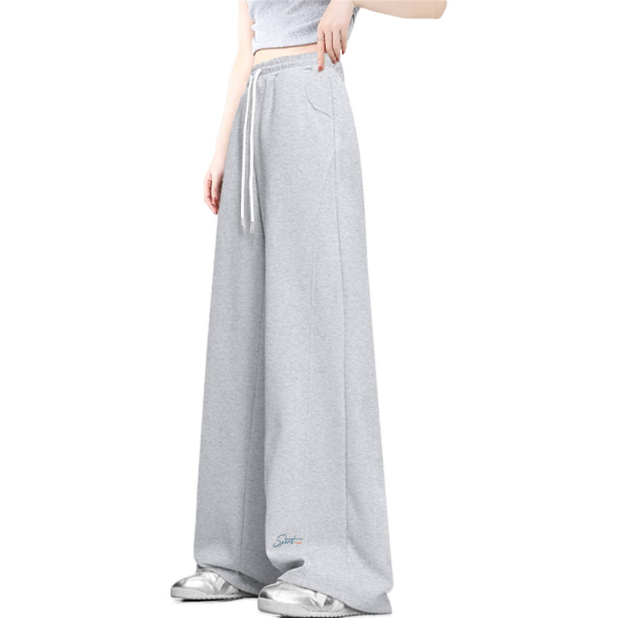 Tonlion Casual Pants Women's Thickened And Fleece Lined Wide Leg Pants