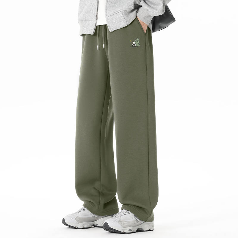 Tonlion Casual Pants Unisex Moderate Straight Fit Pants