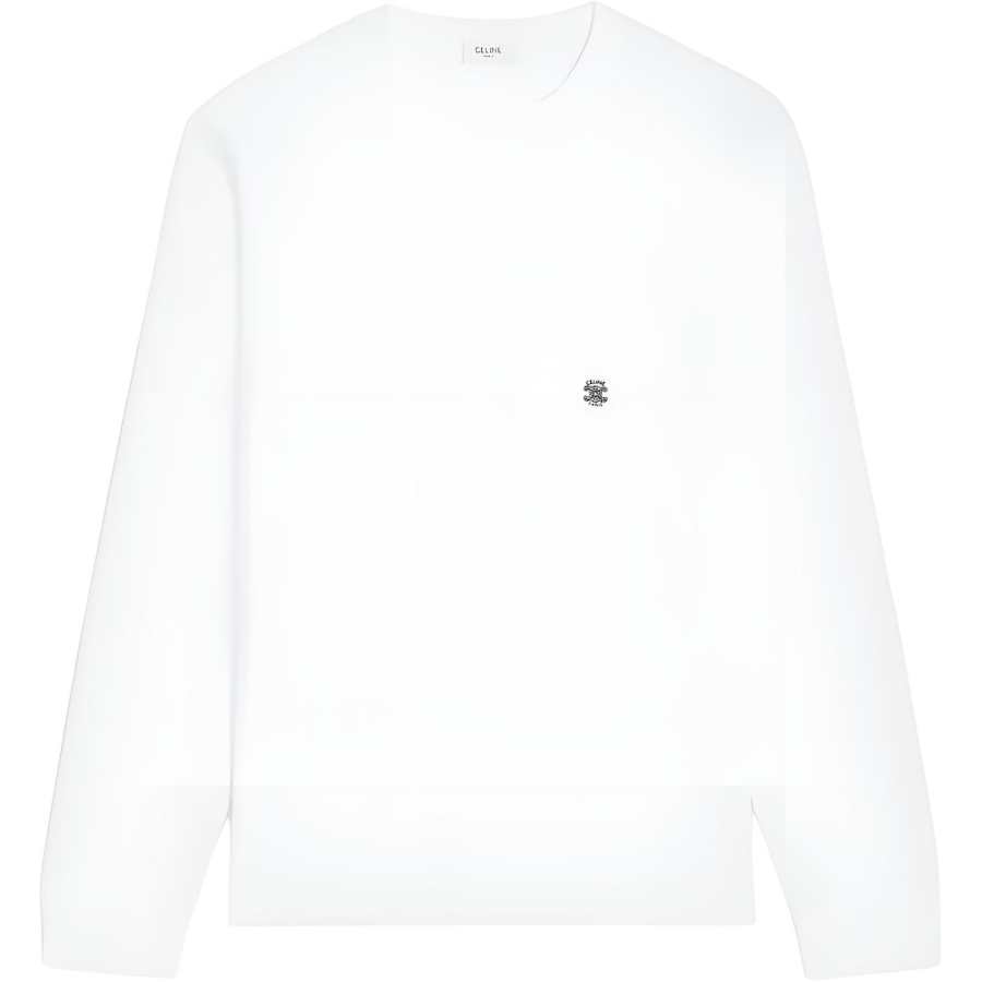CELINE CELINE T Shirts Men's White Crew Neck Moderate