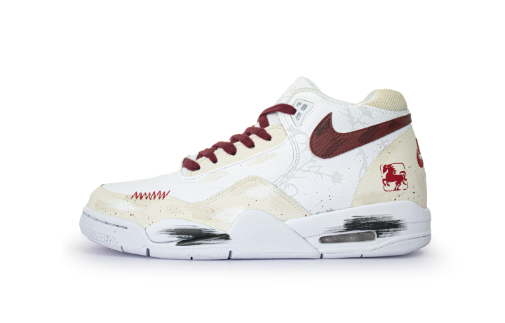 Nike Nike Flight Legacy Pedal Yun Jin Mid top Vintage Basketball Shoes Unisex White Red