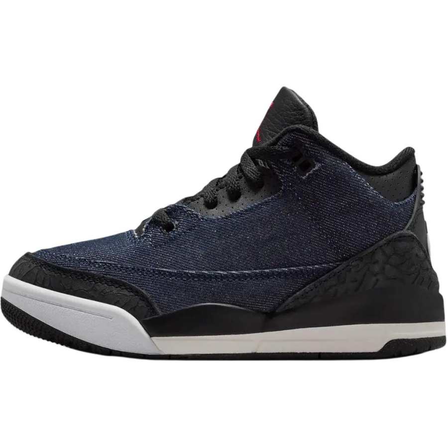 Jordan Levis x Jordan Air Jordan 3 High top Children's Basketball Shoes Blue/Black Children Aged 3 7 Years Old