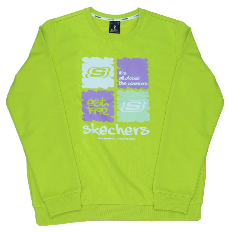 Skechers Sweatshirt Women's Bright Yellow Green