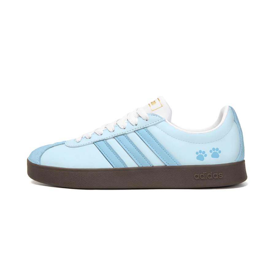 Adidas Adidas VL COURT 2.0 Sky Paw Prints Leather Cushioning, Wear Resistant Low top Skateboard Shoes Unisex Blue