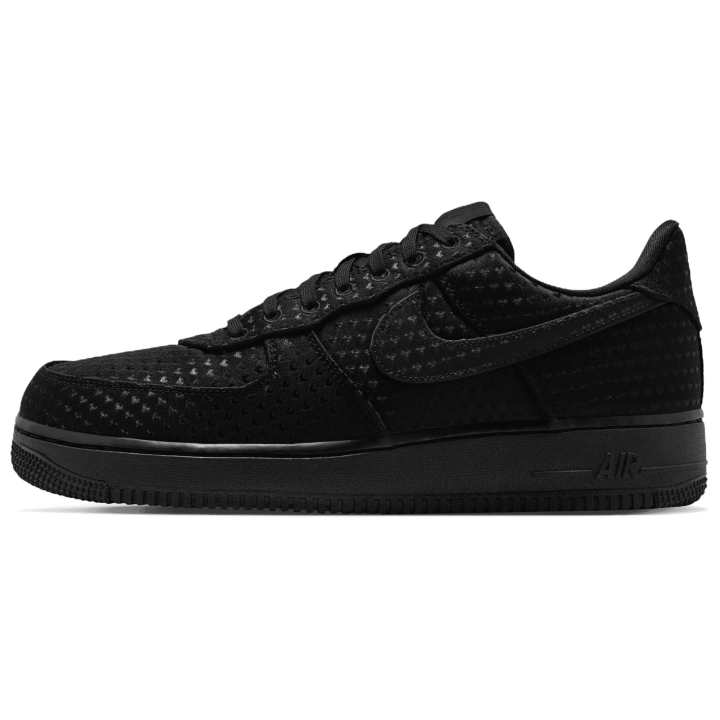 Nike Nike Air Force 1 Fabric Cushioning Low top Skateboard Shoes Men's Black