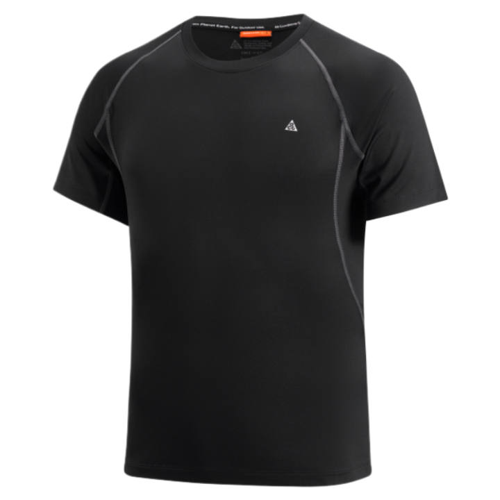 Nike Nike ACG T Shirts Men's Black/Coal Black/Peak White Crew Neck Moderate Straight Fit
