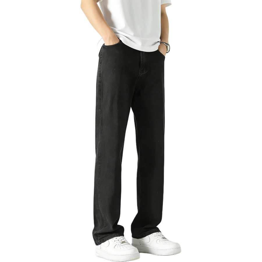 MUSCLETECH Jeans Unisex Thickened And Fleece Lined Straight Fit Pants