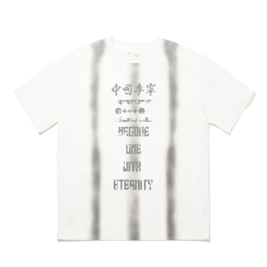 Li-Ning Li Ning T Shirts Men's Ivory Crew Neck