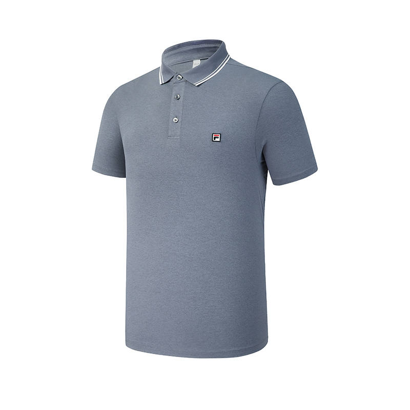 FILA Tennis Polo Shirt Men's Dark Lime Gray