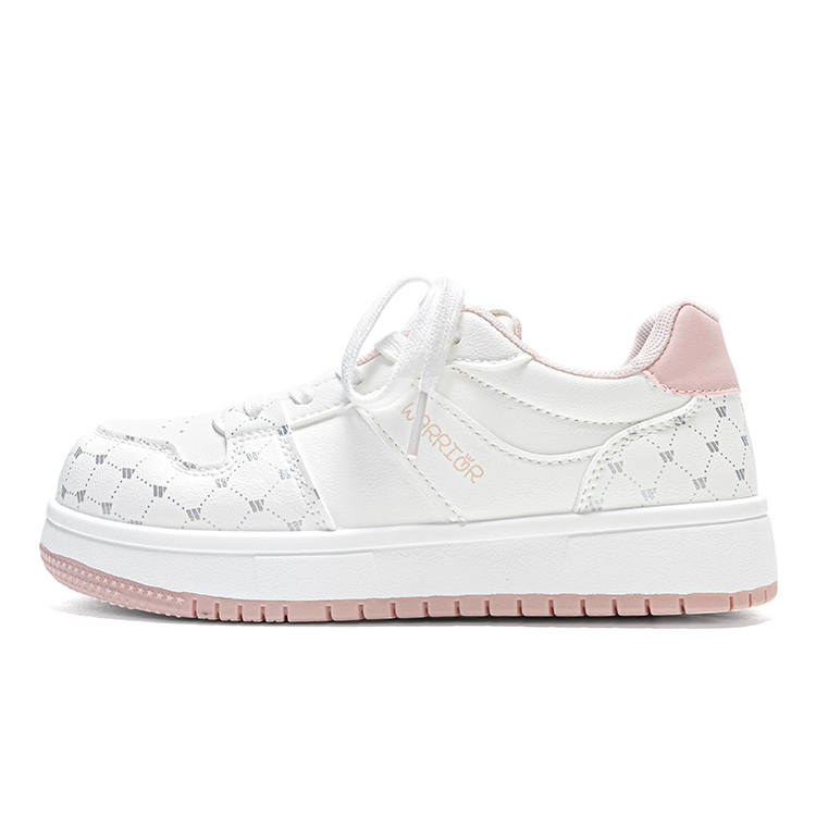 Warrior White Sneakers Low top Skateboard Shoes Women's
