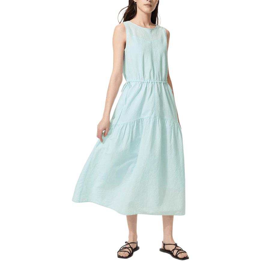 UNIQLO SS26 Two Piece Skirt Sets Women's Light Blue Crew Neck Moderate