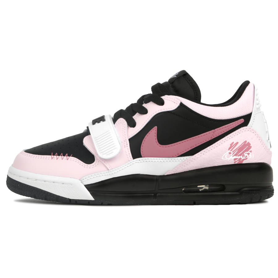 Jordan Jordan Legacy 312 Cushioning Low top Children's Basketball Shoes Black Pink Teenagers