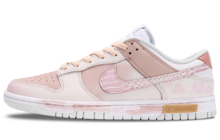 Nike Nike Dunk Low top Skateboard Shoes Unisex White Pink