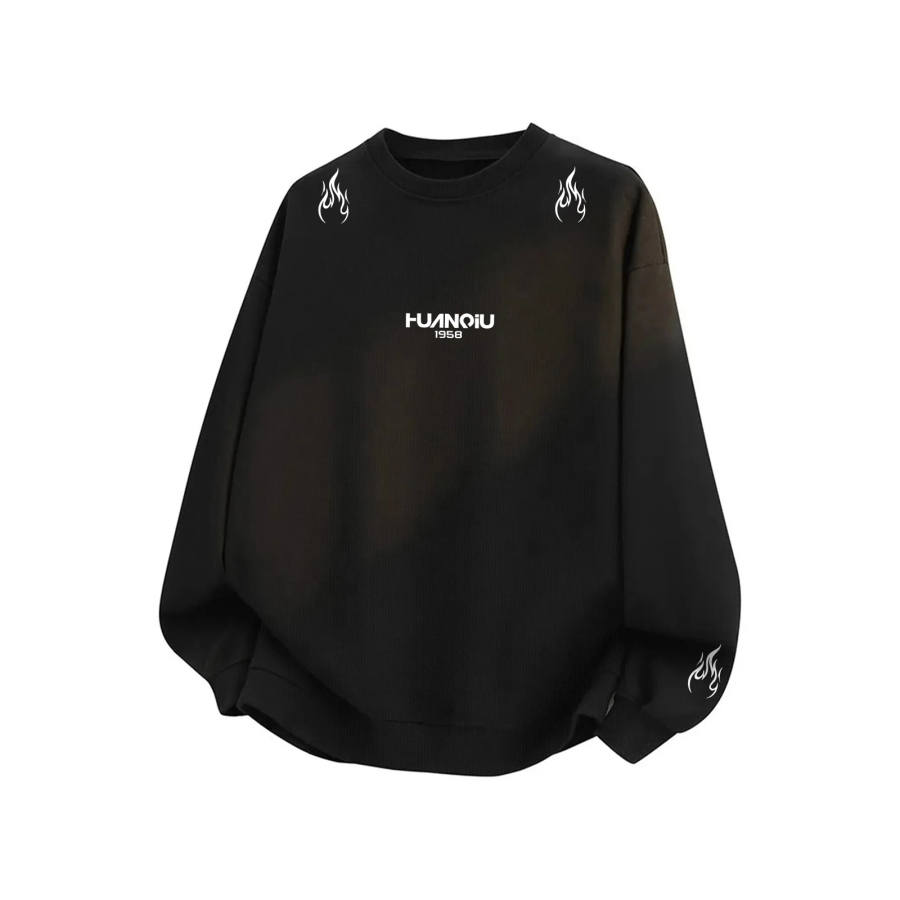 HUANQIU Sweatshirts Unisex Crew Neck Moderate Heavyweight