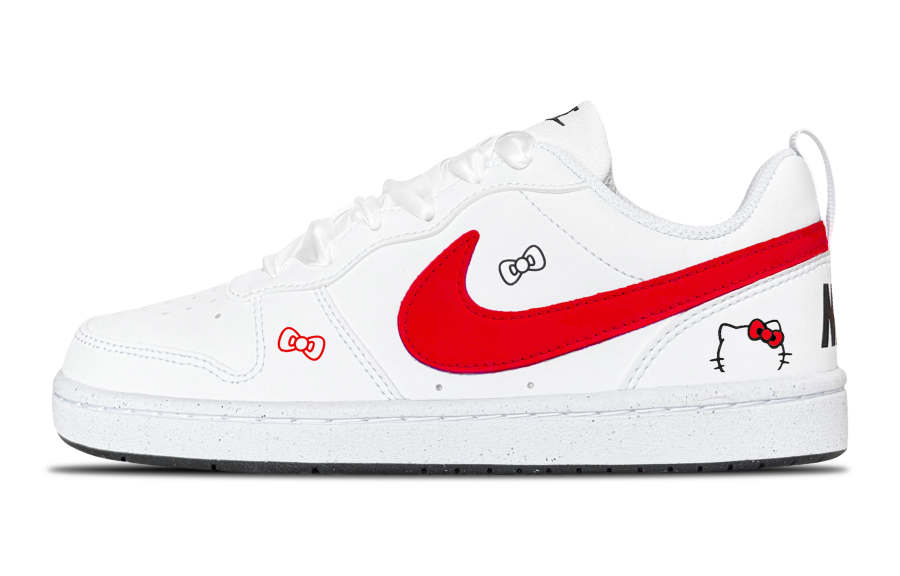 Nike Nike Court Borough Red Kitten Low top Kids' Skateboarding Shoes Teenagers