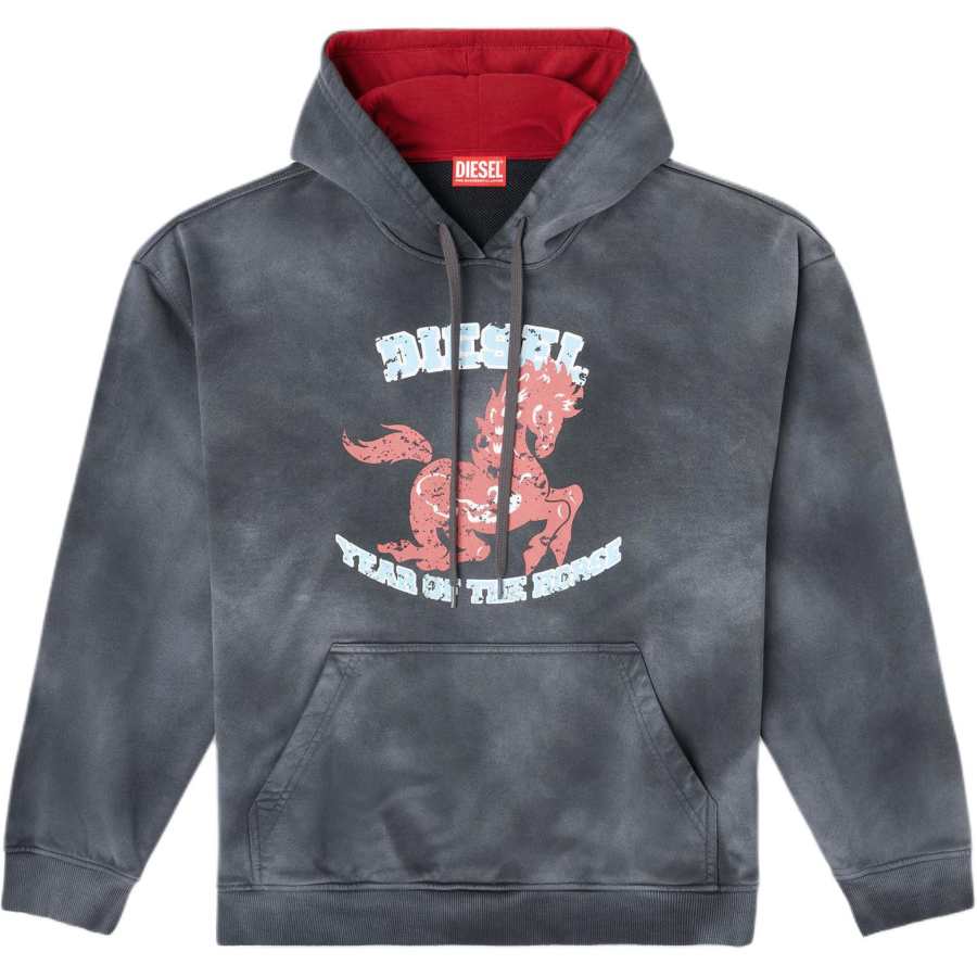 Diesel Year of the horses graphic hoodie