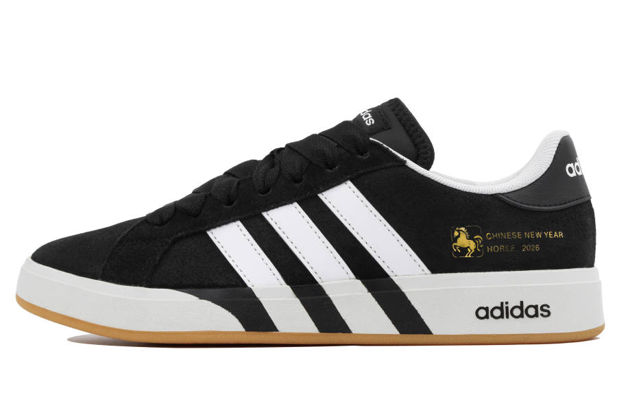 Adidas Adidas Grand Court Base 00s Synthetic Leather, Split Cow Leather Low top Skateboard Shoes Unisex Black