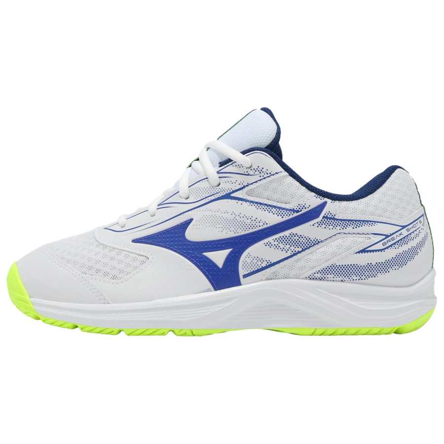 Mizuno BREAK SHOT 5 AC Breathable Low top Tennis Shoes Unisex White Blue
